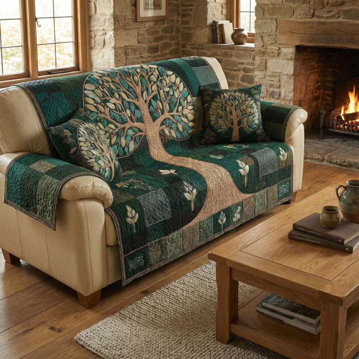 Mystic Tree Quilted Sofa Cover GFTOQM1973