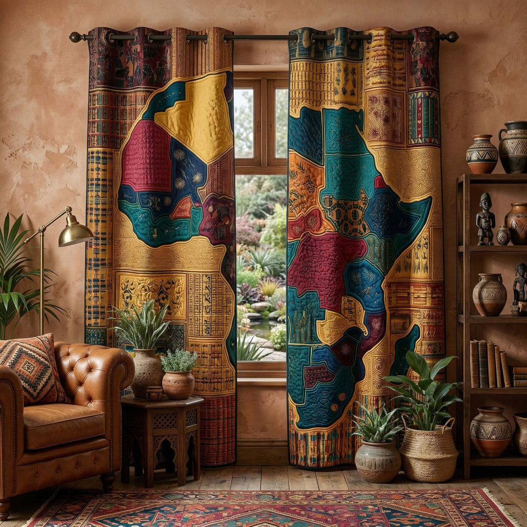 Heritage Africa Quilted Curtains GFTOQM3215