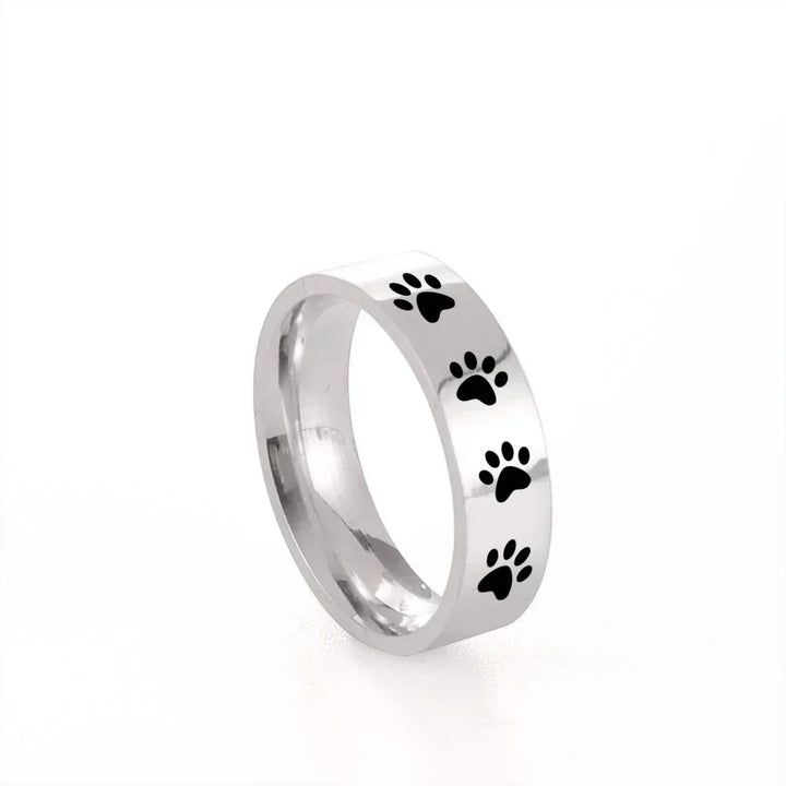 Stainless Steel Paw Ring – Symbolic Jewellery for Animal Lovers