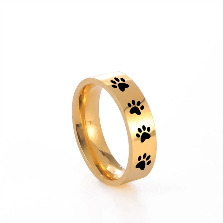 Stainless Steel Paw Ring – Symbolic Jewellery for Animal Lovers