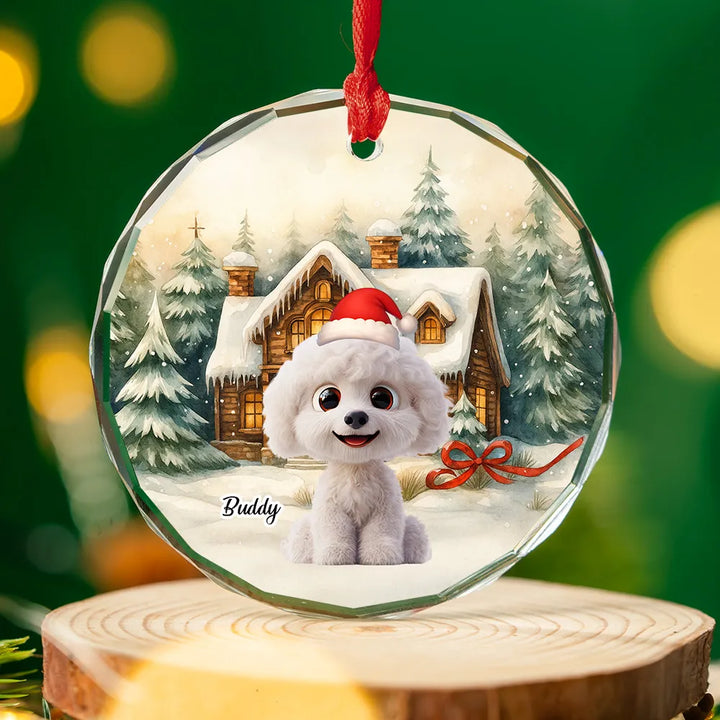 Falling In Me - Personalized Glass Ornament - Christmas Gift For Pet Lovers, Pet Owners | CLP15.V3 HH01