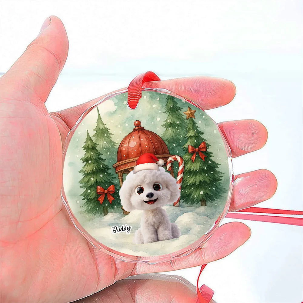 Falling In Me - Personalized Glass Ornament - Christmas Gift For Pet Lovers, Pet Owners | CLP15.V3 HH01
