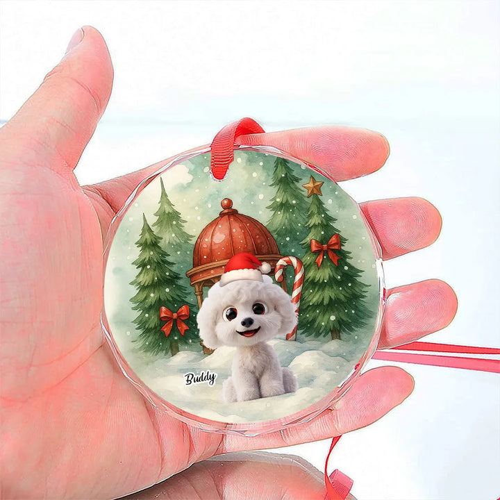 Falling In Me - Personalized Glass Ornament - Christmas Gift For Pet Lovers, Pet Owners | CLP15.V3 HH01