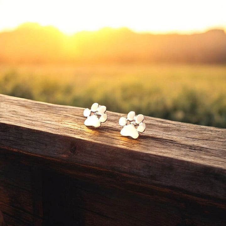 Hypoallergenic Stainless Steel Paw Earrings