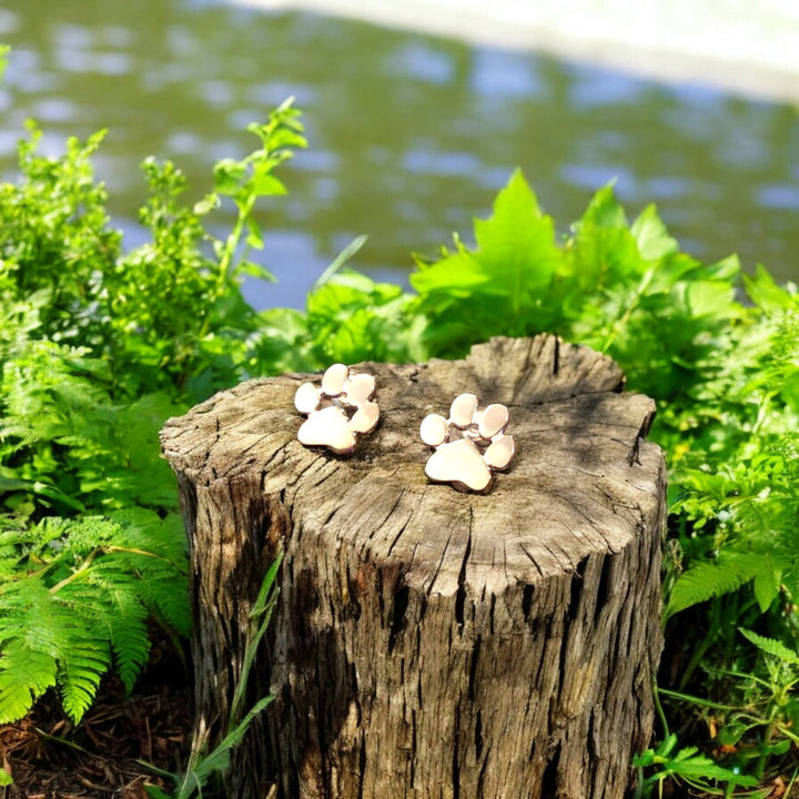 Hypoallergenic Stainless Steel Paw Earrings