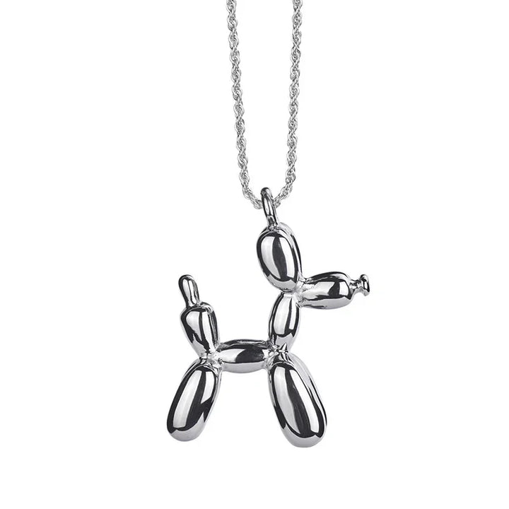 Balloon Dog Necklace – Playful Women's Necklace with Gold-Look Animal Pendant