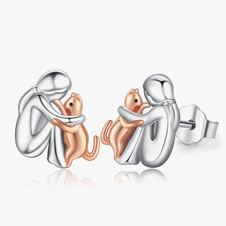 Cat-Themed Stud Earrings – Studs & Hoops