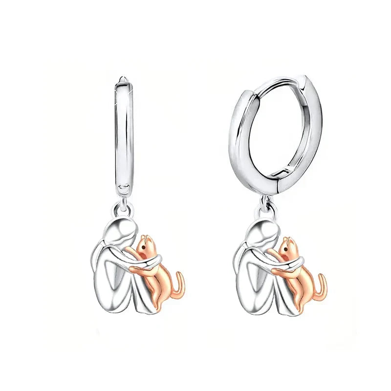 Cat-Themed Stud Earrings – Studs & Hoops