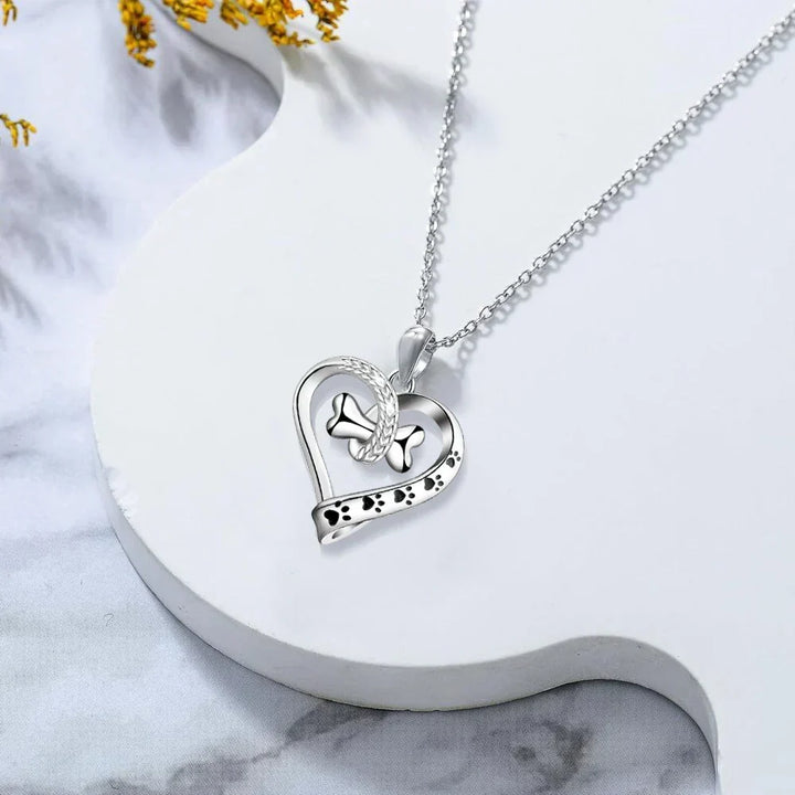 2-Piece Jewellery Set – Dog Paw, Heart and Bone