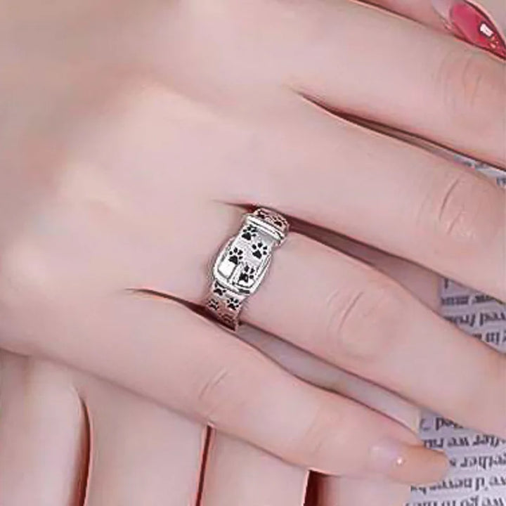 Playful Dog-Collar-Design Ring