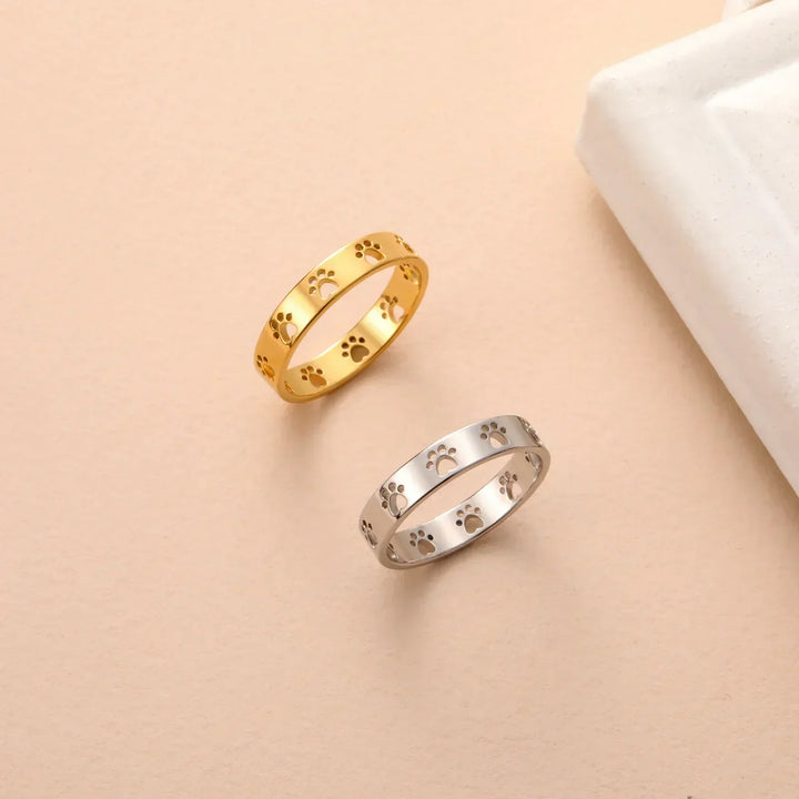 Stainless Steel Paw Ring for Women