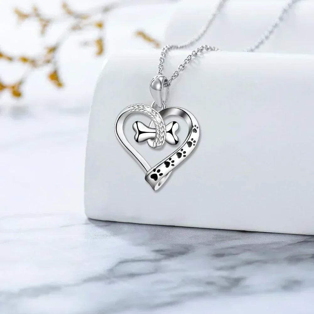 2-Piece Jewellery Set – Dog Paw, Heart and Bone
