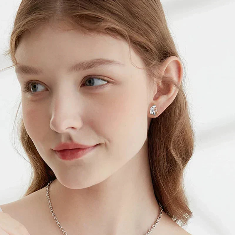 Cat-Themed Stud Earrings – Studs & Hoops