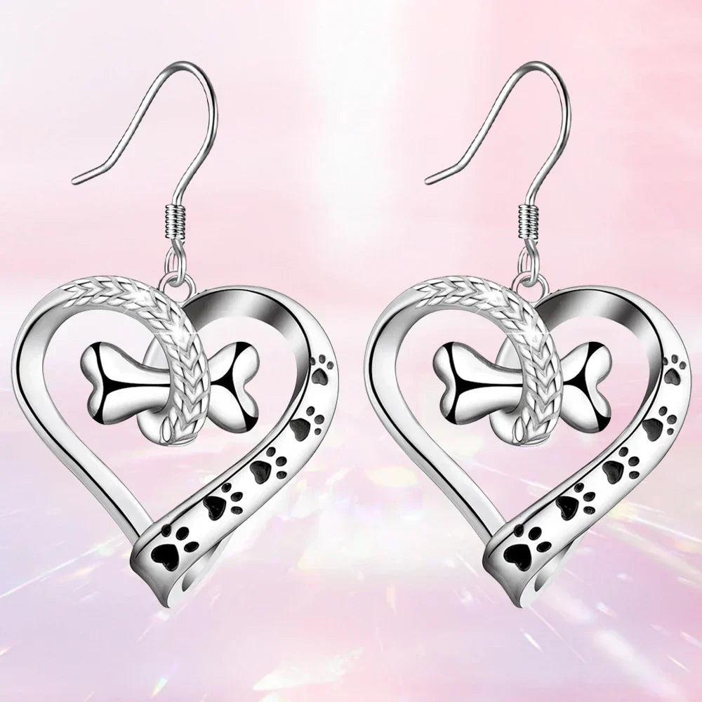 2-Piece Jewellery Set – Dog Paw, Heart and Bone
