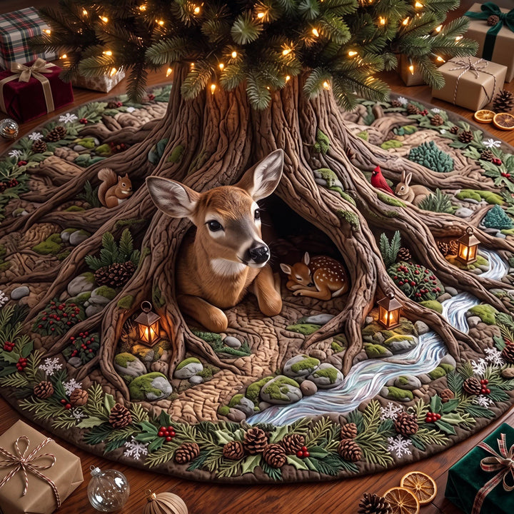 Deer Haven Quilted Tree Skirt GFTOMA13726