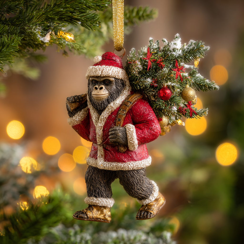 2026 Wildlife Wonders Bigfoot Christmas Mica Ornament