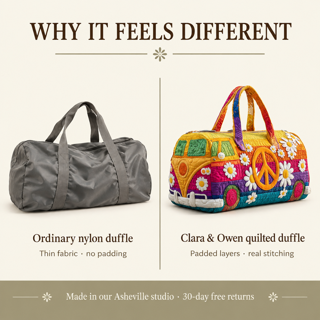 Daisyvana | Daisy Peace Camper Van Quilted Duffle