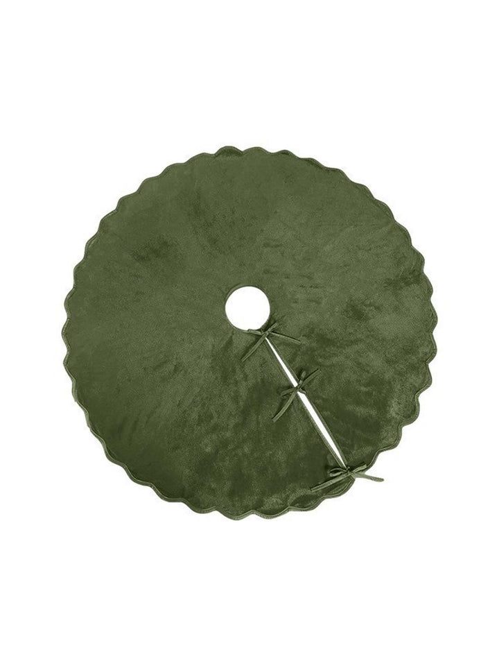 Scalloped Velvet Christmas Tree Skirt