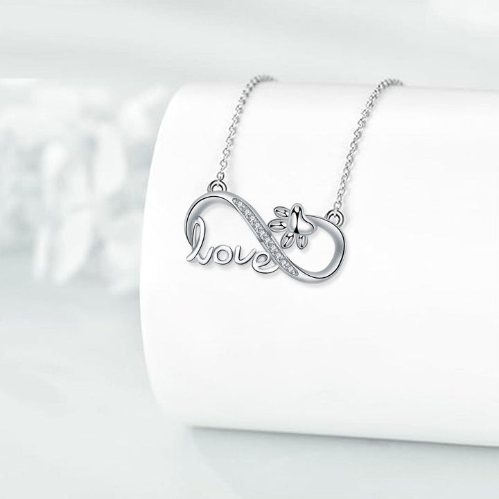 Forever Connected – Silver Paw Infinity Necklace