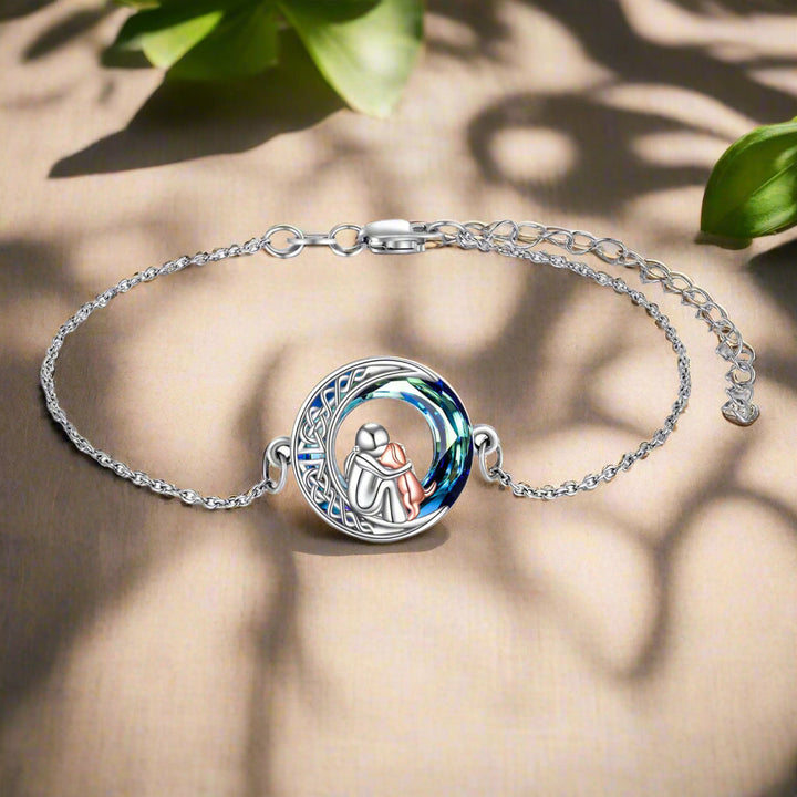 Adjustable Lucky Bracelet in Sterling Silver with Dog Motif