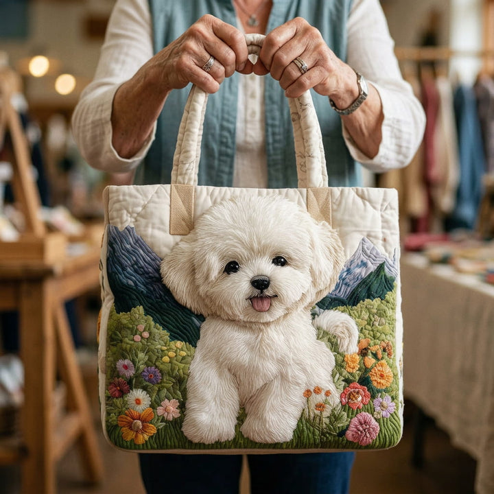 Charming Quilted Tote for Dog Lovers