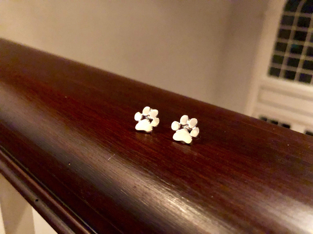 Hypoallergenic Stainless Steel Paw Earrings