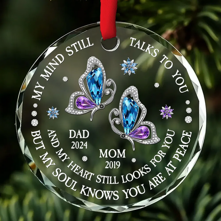 My Soul Knows You Are At Peace - Personalized Glass Ornament - Christmas Gift For Family, Memorial Human HH01