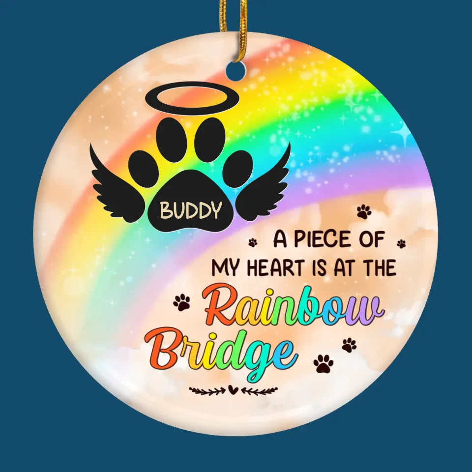 I Wish The Rainbow Bridge Had Visiting Hours - Personalized Ceramic Ornament -  Christmas Gift For Pet Owners, Pet Lovers, Memorial Pets HH01