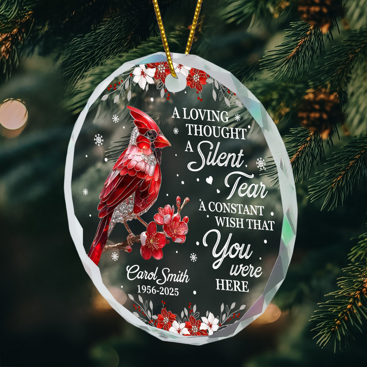 Cardinal Hummingbird I'm Always With You - Personalized Glass Ornament - Memorial Gifts For Loved Ones NL122