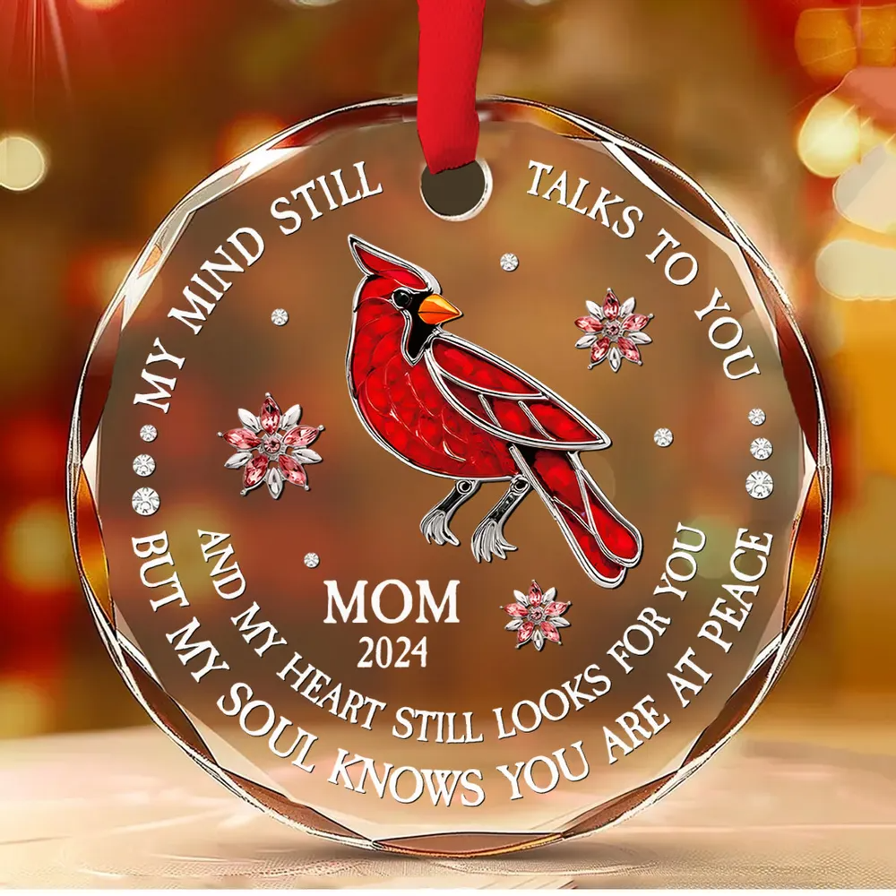 My Soul Knows You Are At Peace - Personalized Glass Ornament - Christmas Gift For Family, Memorial Human HH01