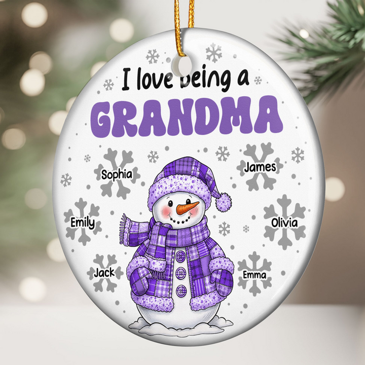 I Love Being A Grandma - Personalized Ceramic Ornament - Christmas Gifts For Grandma, Mom NL122