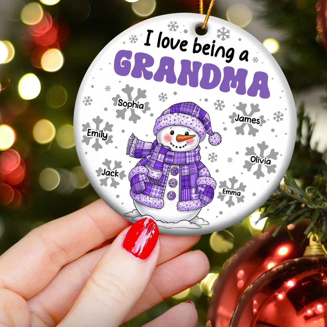 I Love Being A Grandma - Personalized Ceramic Ornament - Christmas Gifts For Grandma, Mom NL122