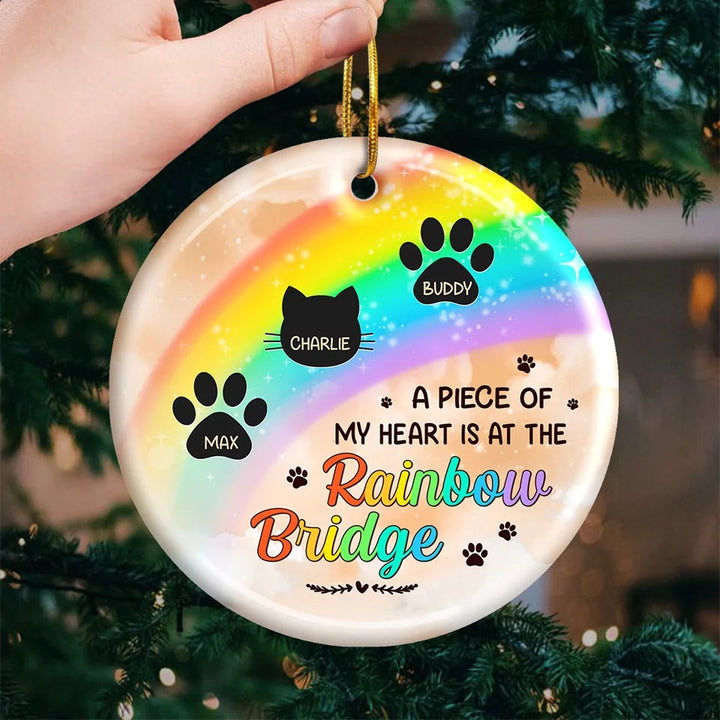 I Wish The Rainbow Bridge Had Visiting Hours - Personalized Ceramic Ornament -  Christmas Gift For Pet Owners, Pet Lovers, Memorial Pets HH01