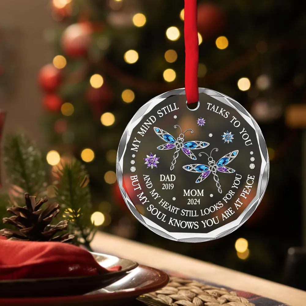My Soul Knows You Are At Peace - Personalized Glass Ornament - Christmas Gift For Family, Memorial Human HH01