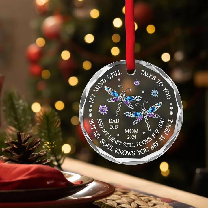 My Soul Knows You Are At Peace - Personalized Glass Ornament - Christmas Gift For Family, Memorial Human HH01