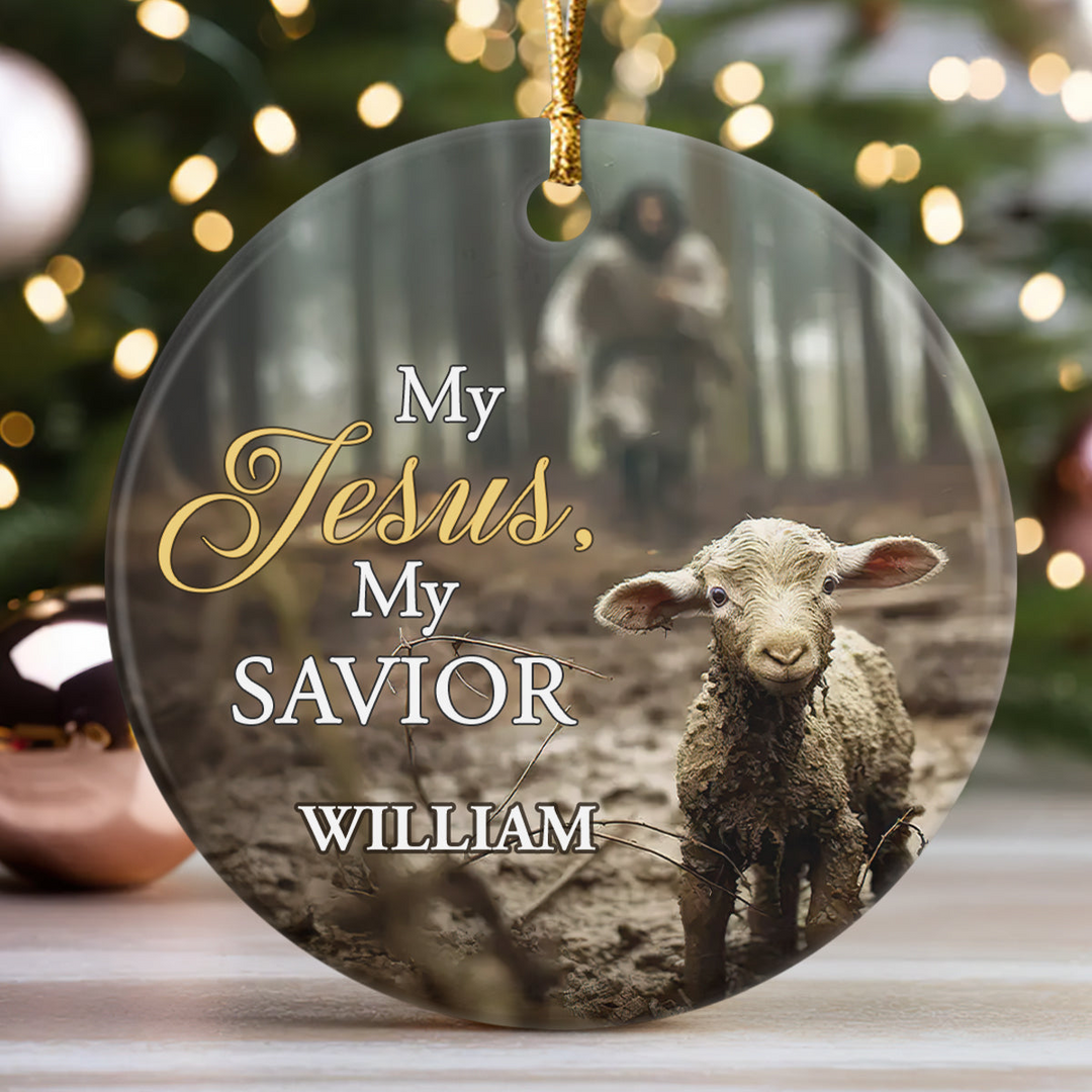 My Jesus My Savior - Personalized Round Shaped Ceramic Ornament HL128