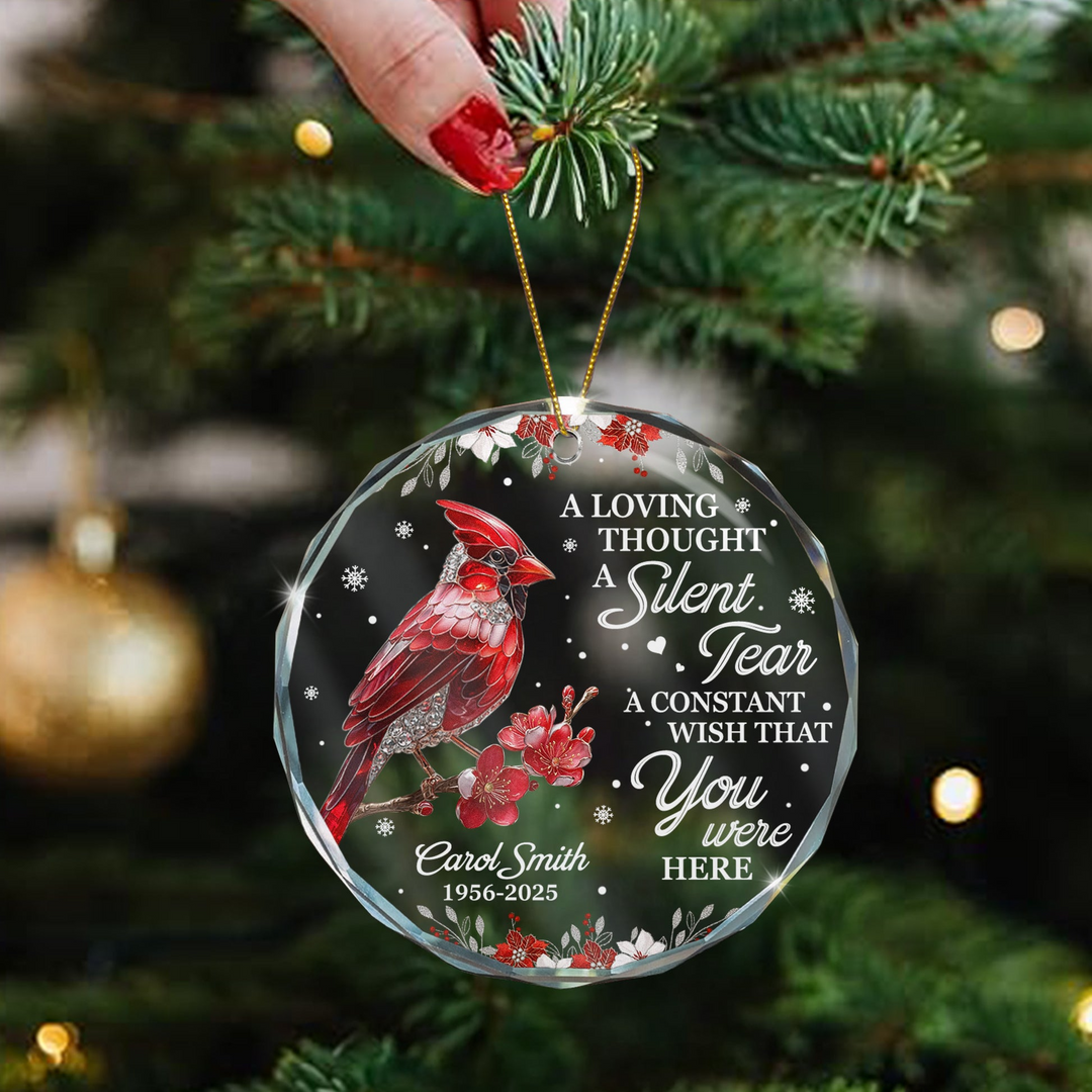 Cardinal Hummingbird I'm Always With You - Personalized Glass Ornament - Memorial Gifts For Loved Ones NL122