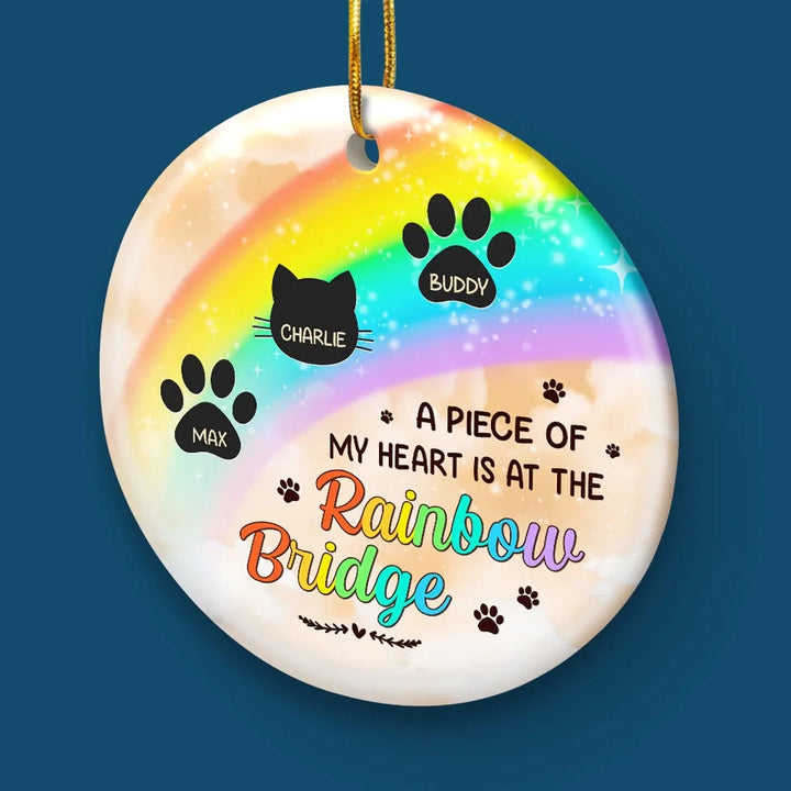 I Wish The Rainbow Bridge Had Visiting Hours - Personalized Ceramic Ornament -  Christmas Gift For Pet Owners, Pet Lovers, Memorial Pets HH01
