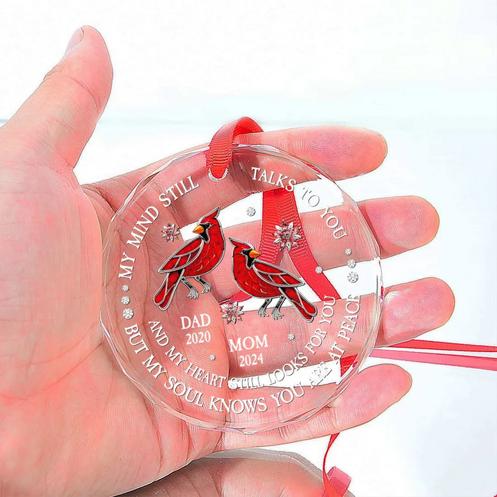 My Soul Knows You Are At Peace - Personalized Glass Ornament - Christmas Gift For Family, Memorial Human HH01