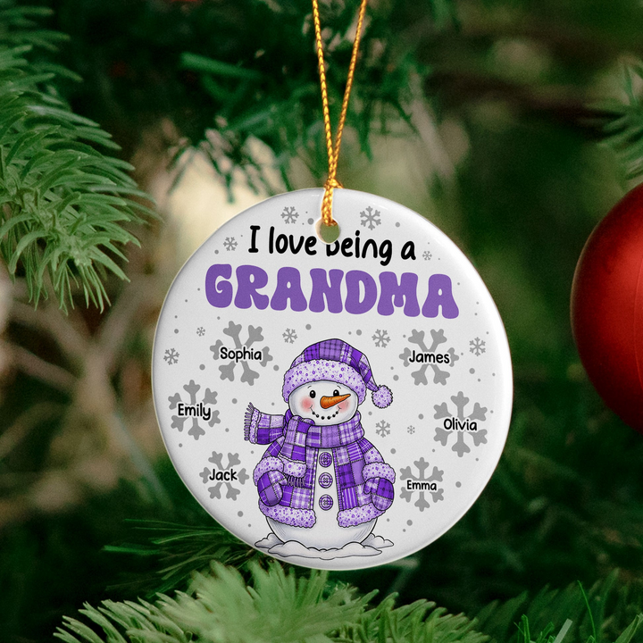 I Love Being A Grandma - Personalized Ceramic Ornament - Christmas Gifts For Grandma, Mom NL122