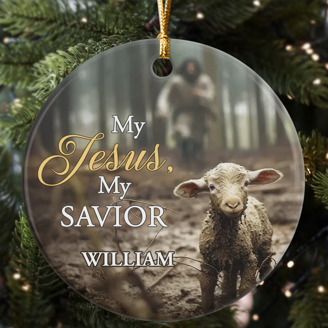 My Jesus My Savior - Personalized Round Shaped Ceramic Ornament HL128