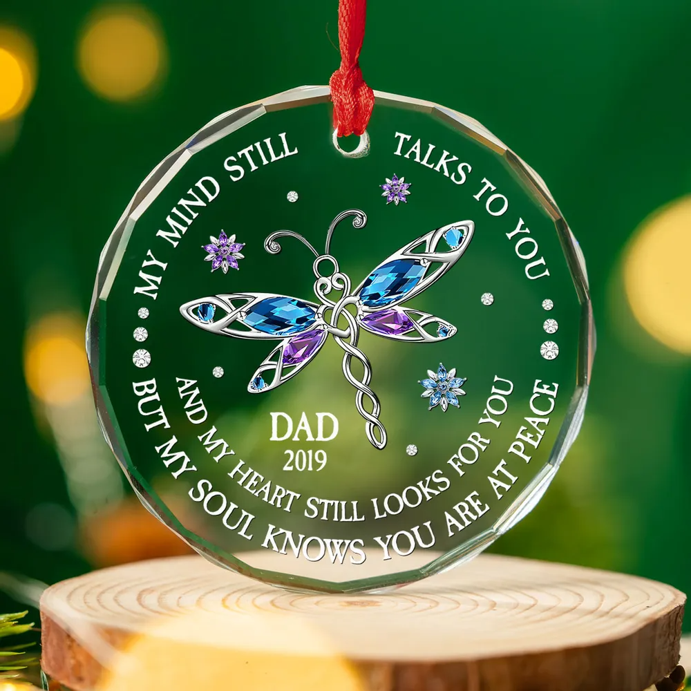 My Soul Knows You Are At Peace - Personalized Glass Ornament - Christmas Gift For Family, Memorial Human HH01