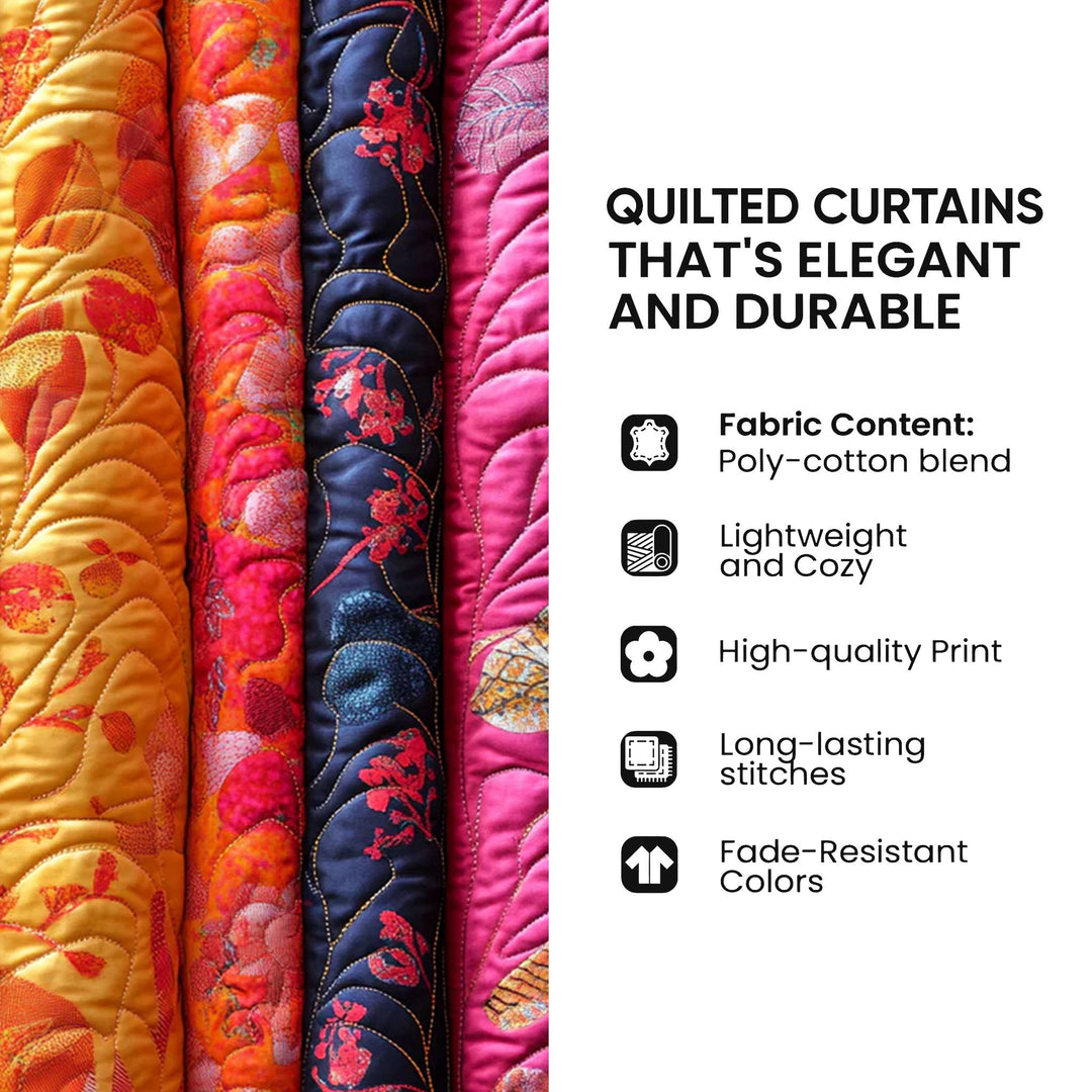 Blush Hearts Quilted Curtains GFTOQM3529
