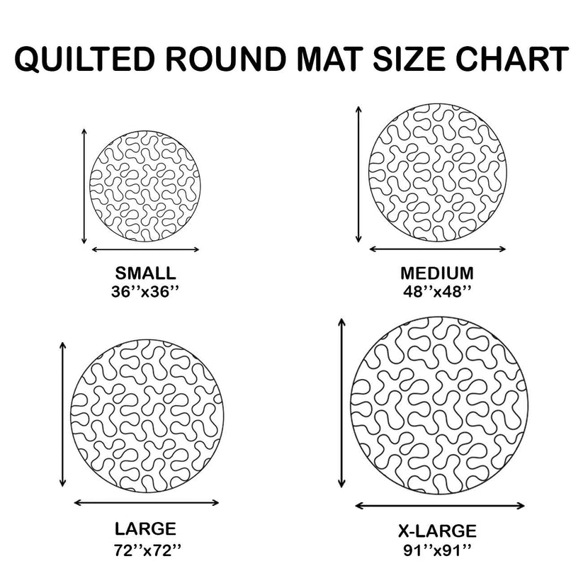 Santa Claus Quilted Round Mat GFTONMU2493