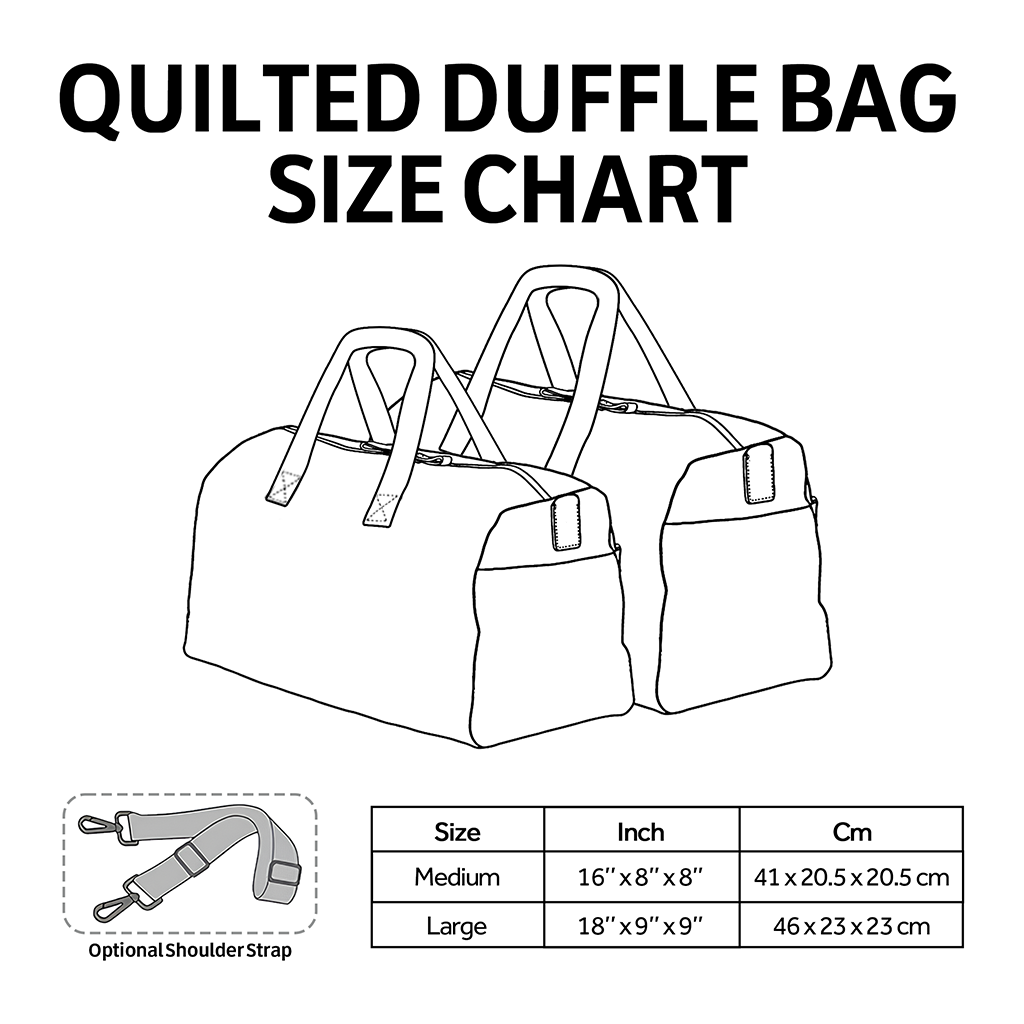 Smiling Corgi Quilted Duffle Bag