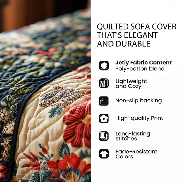 Snowy Santa Quilted Sofa Cover GFTOMA15127