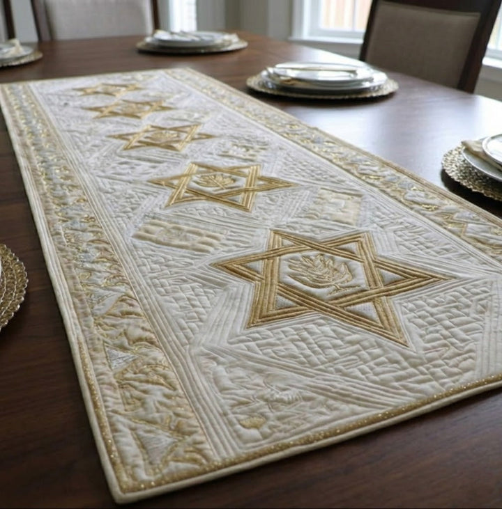 Star of David Quilted Table Runner GFTOTG2916